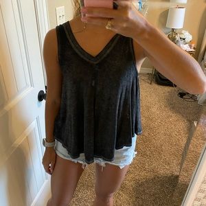 Gray free people tank